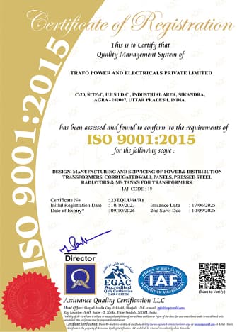 ISO 9001:2015 certificate of registration